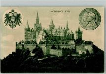 72379 W7450 Hohenzollern , Burg Foto AK Burg Wappen