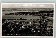 82211 W8036 Herrsching a. Ammersee Foto AK Panorama des Ortes mit Kirche St. Nikolaus Verlag Peter Triem Nr. 4335