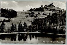 92696 W8481 Flossenbürg Foto AK Burg Ruine Flossenbürg Geisweiher
