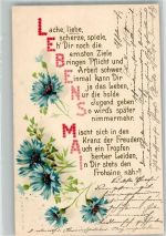 Kornblumen M.S.i.B. Serie 165 Spruch 1903 Prägedruck