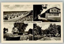 17459 O2237 Zempin Foto AK Gasthaus Schwimmbad Strand