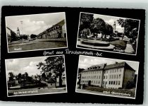 95643 W8593 Tirschenreuth 1960 Foto AK Marktplatz Anlagen Murschrottplatz Oberrealschule