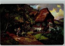 Bäuerliches Leben G.M.T. 540/12 Schwarzwaldhaus 1917 Künstlerkarte