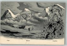 Eiger Mönch und Jungfrau Humor Berggesicht 1915 Künstlerkarte