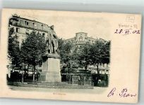 W6000 Frankfurt am Main Schillerplatz mit Denkmal Verlag Klement Schiller 1902