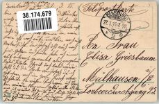 W4100 Duisburg Kaiser Wilhelm I Denkmal auf dem Kaiserberg Feldpost WK I Denkmal 1915