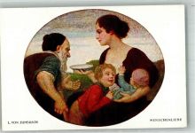 Menschenliebe Wohlfahrtskarte für notleidende Kinder Zumbusch, L. von Künstlerkarte