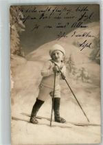 Kind Ski Wintersport 1913 Privatfoto AK