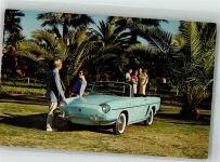 Cabrio Roadster Renault Floride unter Palmen Oldtimer Foto AK