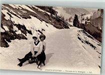 Wintersport Schlitten