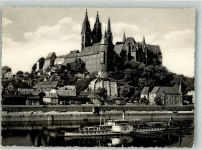 O8250 Meißen , Sachs RD Mühlberg Albrechtsburg Dom Elbeschiff