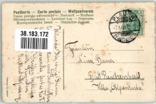 Jugendstil Pfingsten 1908 Prägedruck