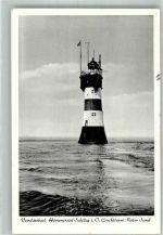 26434 W2942 Schillig 1957 Gebrauchsspuren Leuchtturm Roter Sand Horumsersiel