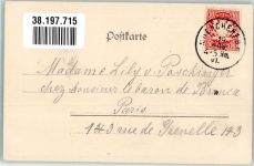 80331 W8000 Nymphenburg 1901 - Adelskorrespondenz Schlossgarten