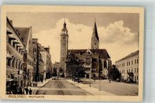 85049 W8070 Ingolstadt , Donau 1917 Foto AK Hauptwache Geschäft Feldpost WK I