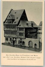 60308 W6000 Frankfurt am Main Gebrauchsspuren Goethe Haus z. Zeit v. Goethes Geburt Modell