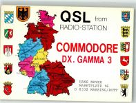 W8332 Massing im Rottal Politische Landkarte von Westdeutschland mit Länderwappen Qsl-Karte