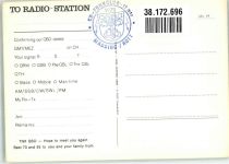 W8332 Massing im Rottal Politische Landkarte von Westdeutschland mit Länderwappen Qsl-Karte