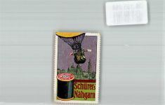 W8900 Augsburg , Bay Schürer's Nähgarn Ballon Ort lt. Recherche Werbung Vignette