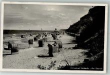 17459 O2235 Ückeritz , Usedom 1941 Foto AK Badestrand mit Seebrücke