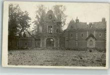 Zerstörte Häuser Kgl. Bayer. Fussart. Regt 4. Batterie Feldpost Trümmerort 1917