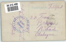 Zerstörte Häuser Kgl. Bayer. Fussart. Regt 4. Batterie Feldpost Trümmerort 1917