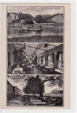 Meissen mit "Knorre" Perle am Elbstrand, Felsentor gelaufen von 1943 kleiner Knick oben rechts, leichte Abschürfung am Eck unten links, sonst gut erhalten.