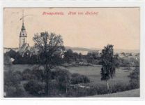 Grosspostwitz mit Blick vom Bahnhof. Feldpost, mit Stempel von 1916. Leichte Stempelspuren, kleine Abschürfung unten links, leicht stockfleckig, sonst gut erhalten.
