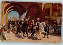 Kairo Cairo Yavuz Sultan Selim nach d. Schlacht v. Ridaniya 1517 Motiv Ägypten Gebrauchsspuren