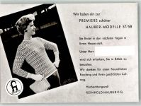 W7440 Nürtingen Reinhold Hauber Strickwarenfabrik Werbung Mode Werbe AK