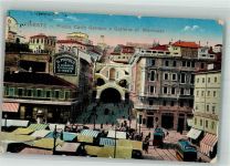 34100 Trieste / Triest / Trst 1920 Foto AK Marktszene Piazza Carlo Goldoni Gallerie di Montuzza Straßenbahn