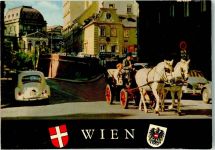 Wien 1. Bezirk, Innere Stadt Oldtimer Fiaker Mölkerbastei u. Universität VW FOTO KEINE AK