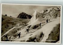 Foto Risch-Lau Im Gletscherbruch d. Fermuntferner Hüttenstempel Bergsteiger Foto AK