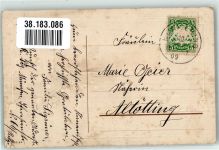 Glückwunsch Maiglöckchen Namenstag 1909 Prägedruck