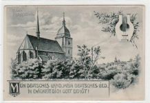 Mittweida, Offizielle Fest - Postkarte im Juli 1906 mit Kirche ungelaufen kleiner Knick oben rechts, sonst gut erhalten.