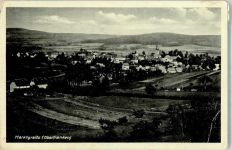 96257 W8627 Marktgraitz Gebrauchsspuren Panorama des Ortes mit Pfarrkirche Heiligste Dreifaltigkeit