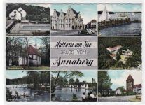 Haltern am See Annaberg mit 8 Abbildungen gelaufen, mit Marke und Stempel, Datum nicht lesbar kleiner Knick oben links und unten rechts, sonst gut erhalten