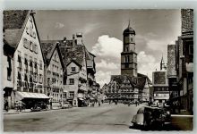 88400 W7950 Biberach an der Riß Foto AK Marktplatz mit Stadtpfarrkirche St. Martin VW Käfer Oldtimer
