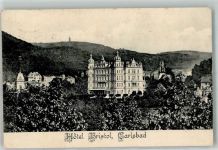 Karlovy Vary Karlsbad 1910 Foto AK Hotel Bristol