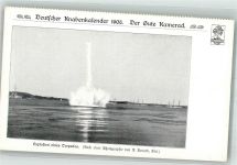 Deutscher Knabenkalender 1906 Explosion Torpedo Marine