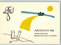 85072 W8078 Eichstätt , Bay - Absolvia 1963 Gymnasium Oberrealschule Studentika