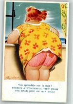 sign. Taylor Verlag Bamforth Seaside Comic Künstlerkarte