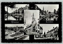 2311 Leiden Foto AK Rathaus Bahnhof Rapenburg Groesbeek