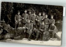 Gruppenaufnahme von Landsern in Uniform Deutsches Heer WK I 1918 Privatfoto AK