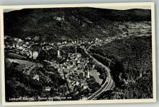 65817 W6239 Eppstein , Taunus Foto AK Fliegeraufnahme des Ortes mit St. Laurentius Kirche und Burg Eppstein