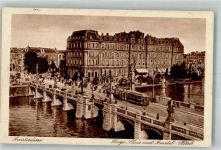 1001 Amsterdam 1931 Foto AK Amstel Hotel Straßenbahn