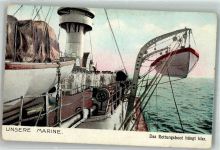 Rettungsboot hängt Klar Marine 1912