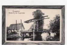 Großköris. Abgebildet ist eine Partie an der Zugbrücke. Postalisch befördert mit Marke 1916. Top Erhaltung.
