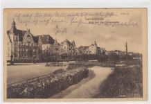 Swinemünde / Swinoujscie. Blick auf die Dünenstraße gelaufen 1926. Vorder- und Rückseite leicht fleckig, sonst gut erhalten