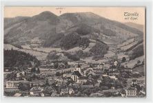 Türnitz. Gesamtansicht mit Kirche und Eipel gelaufen. Gute Erhaltung.